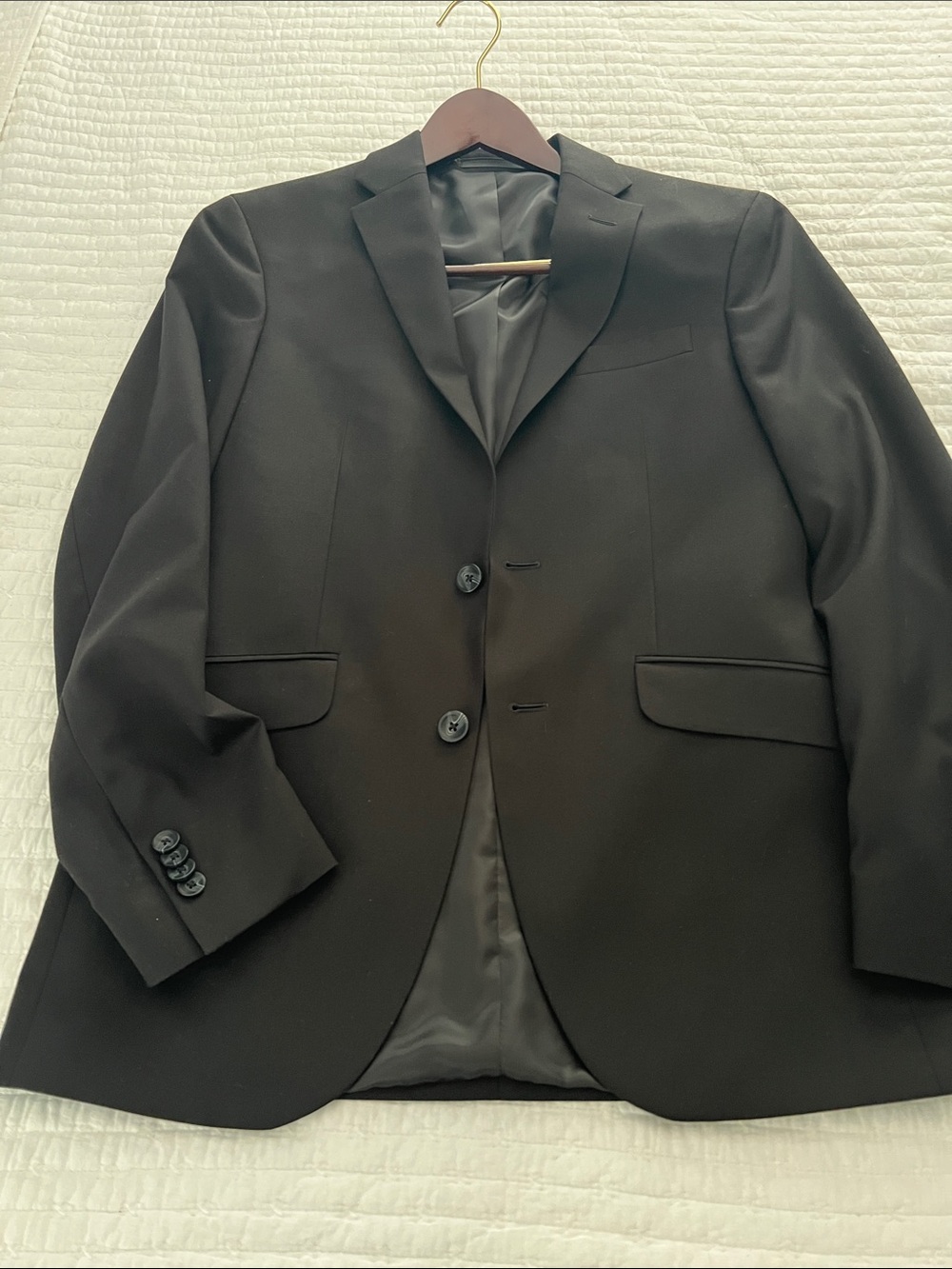Kenneth Cole Reaction Men's Black Two-Button Blazer